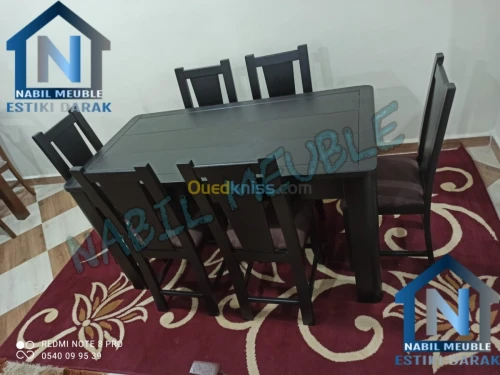 Table hêtre avec 6 chaises