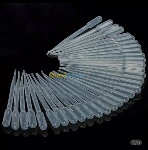 Pipette compte-gouttes transparente