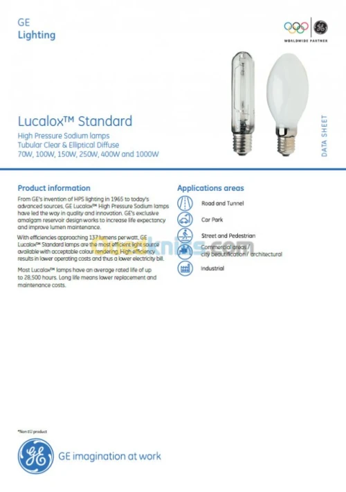 Lampes sodium haute pression