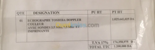 Échographe toshiba japonais 