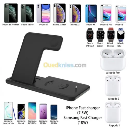 Chargeur 4 in 1 wireless 15W