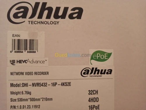 NVR 32 Channel 4k H.256 4HDD / 10 TB