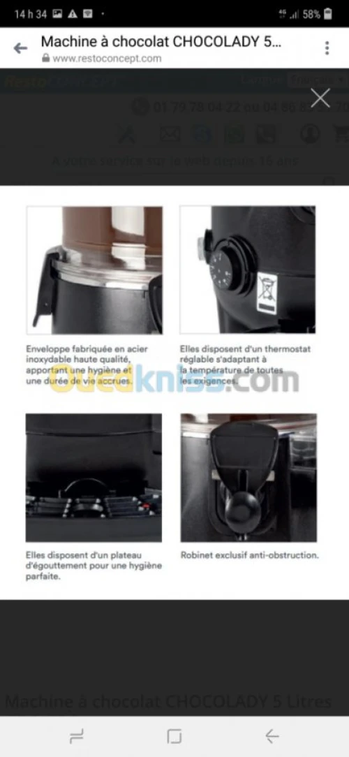 machine chocolat chaud GbG 