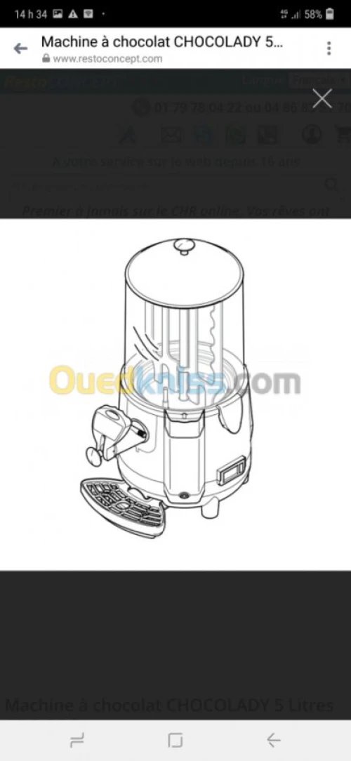 machine chocolat chaud GbG 