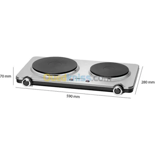 Plaque Chauffante Double En Inox Clatronic