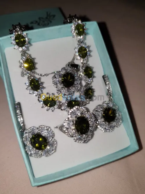 Parure s925 plaqué or blanc prix choc