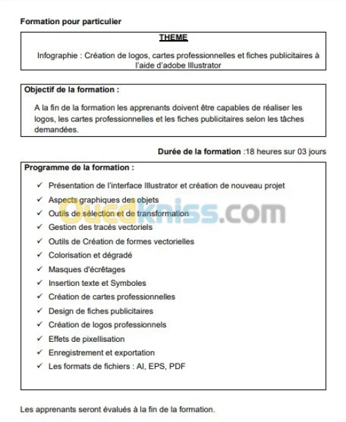 Formation infographie  100% pratique 