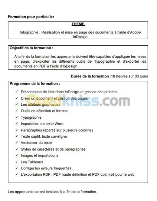 Formation infographie  100% pratique 