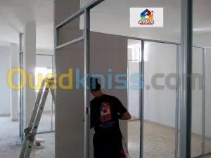 Travaux placoplatre et aluminium