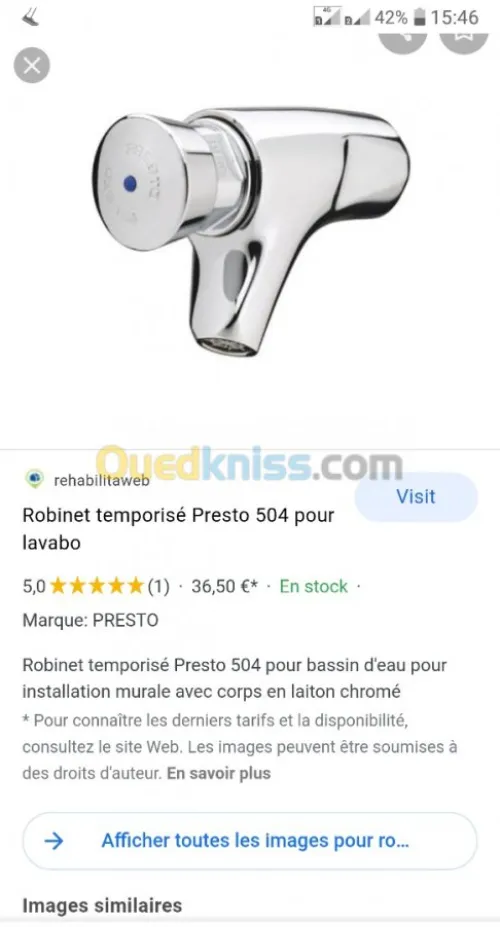 Robine lavabo
