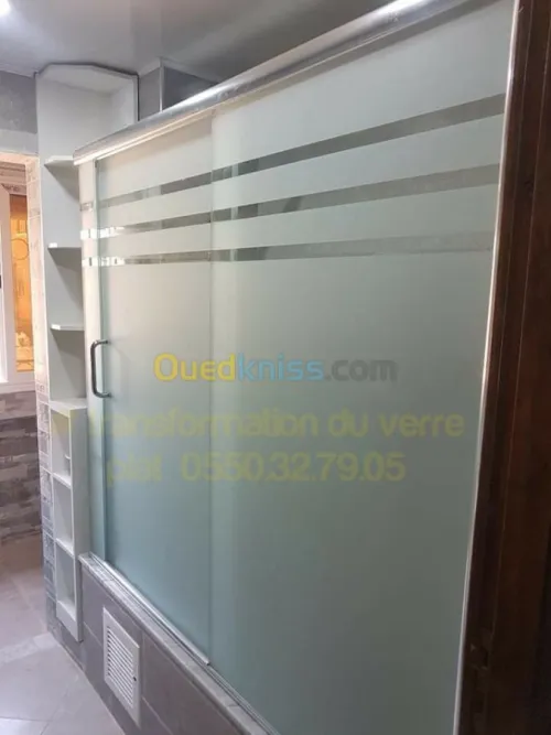 Douche à l'italienne en verre 