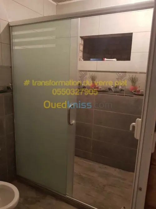 Douche à l'italienne en verre 