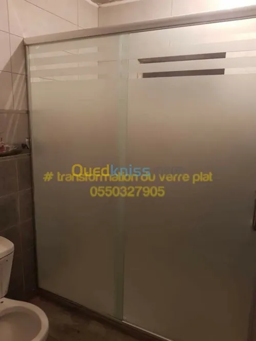 Douche à l'italienne en verre 
