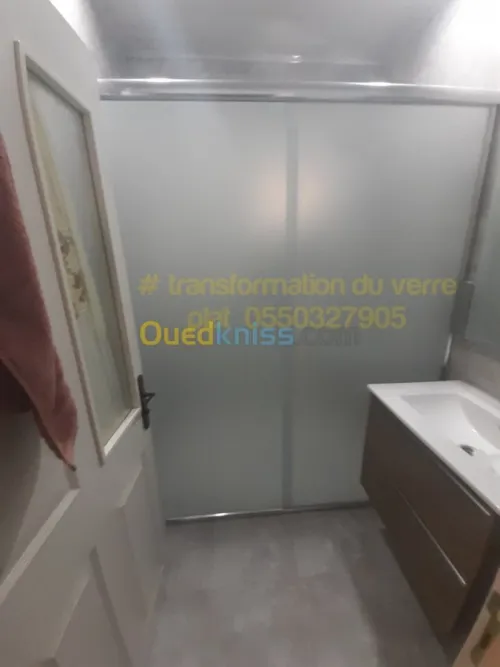 Douche à l'italienne en verre 