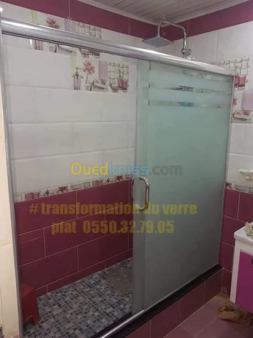 Douche à l'italienne en verre 