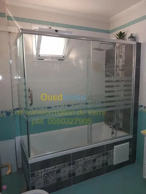 Douche à l'italienne en verre 