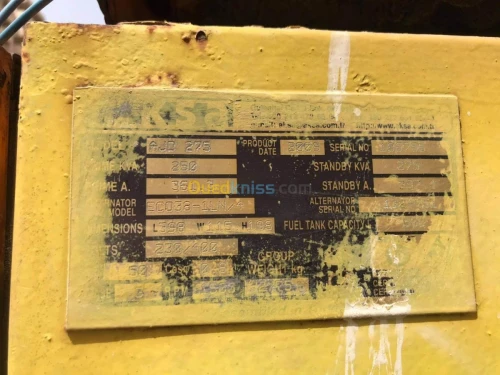 Groupe électrogène AKSA 250 KVA
