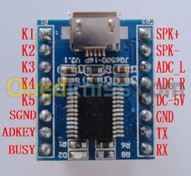 Module MP3 5 voies JQ6500 Arduino