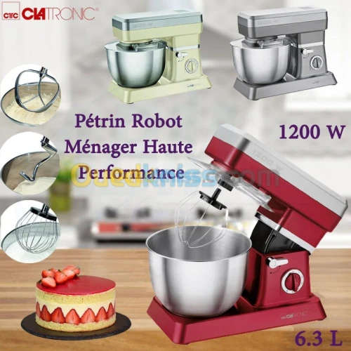 Robot Pétrin 6,3 Litre 1200 W _ Clatronic