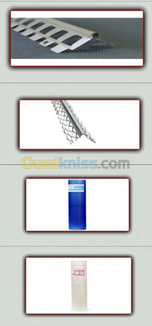 Baguette et Accessoires pour monocouche et plâtre 