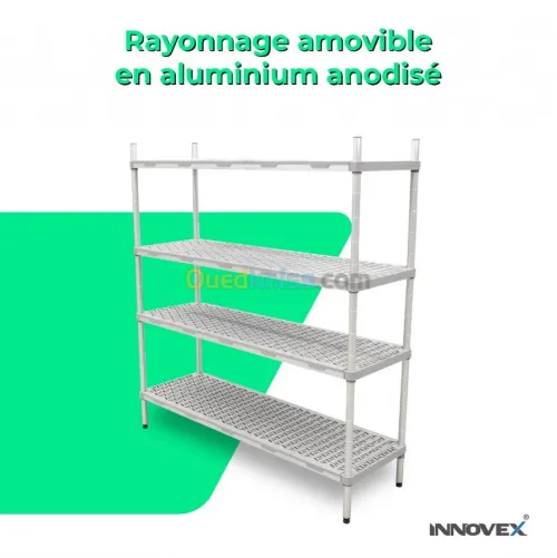 rayonnage amovible en aluminium