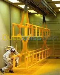 Peinture époxy électrostatique au four