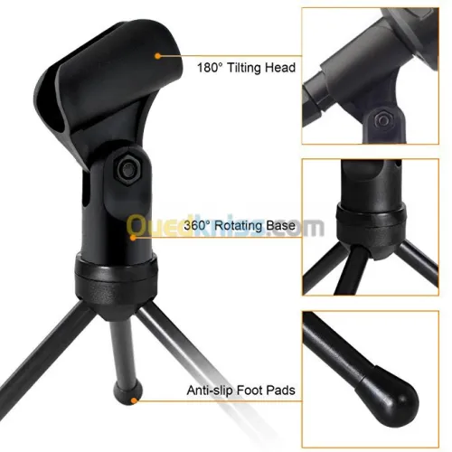 Microphone professionnel Portable avec trépied pour Studio audio, enregistrement PC SF-930 2m