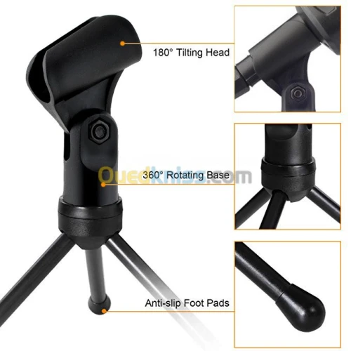 Microphone professionnel Portable avec trépied pour Studio audio, enregistrement PC SF-920 2m