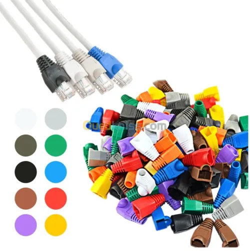 BOUCHON CONNECTEUR RJ45 EN COULEUR