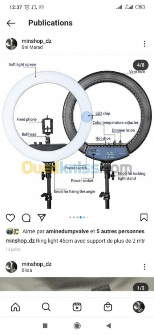 Ringlight tout les modèles et prixchok