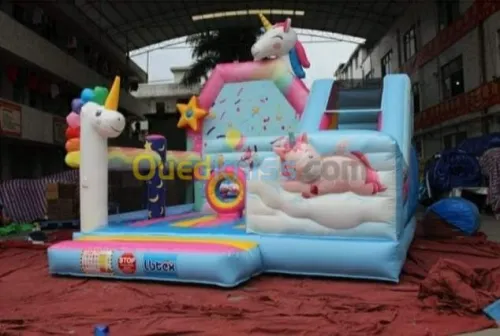 Toboggan et trampoline 