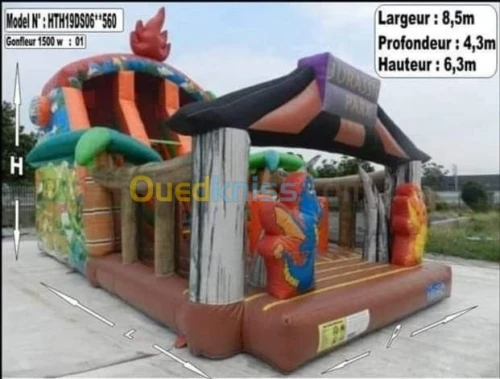 Toboggan et trampoline 