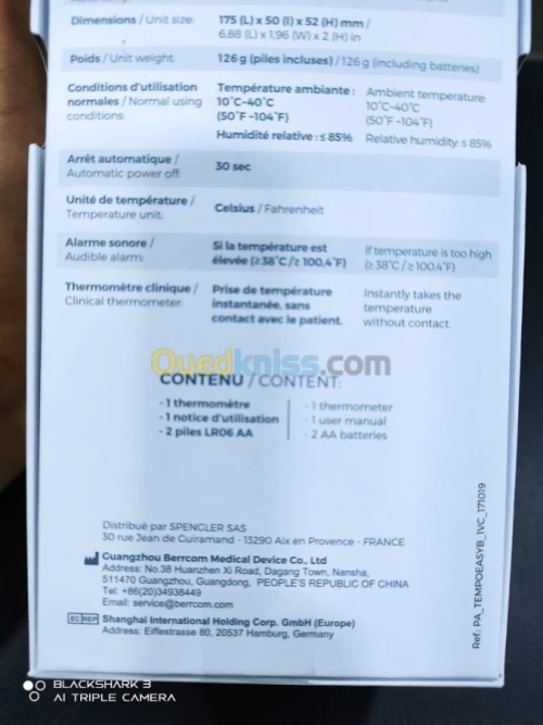 THERMOMETRE SPENGLER FRANCE 