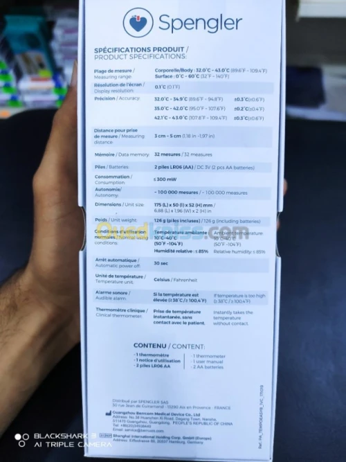 THERMOMETRE SPENGLER FRANCE 