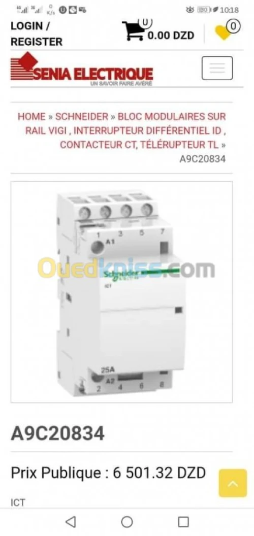 Contacteurs électrique schnider A9c208