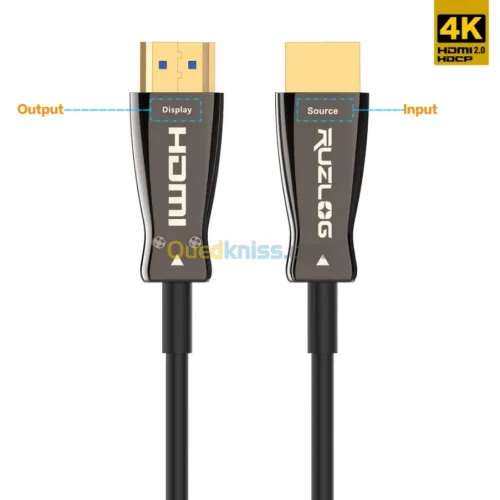 CABLE HDMI 4K 2.0 FIBRE OPTIQUE 10Metre 15M/20M/30M/40M/50M/70M/80M/100M