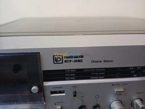 Chaîne stéréo ENIE, k7, radio, platine