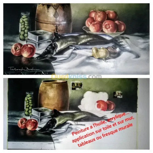 Décoration peinture cascade grotte