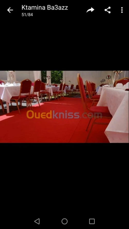 Location chaises / tables / vaisselle