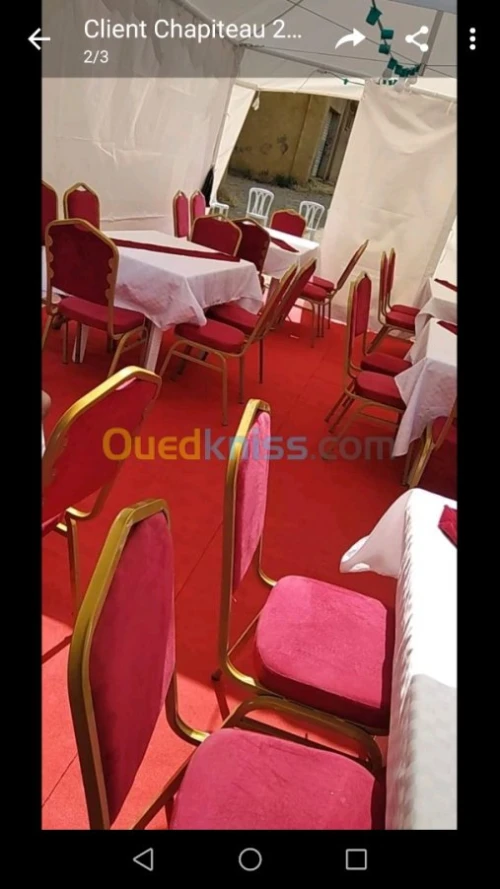 Location chaises / tables / vaisselle
