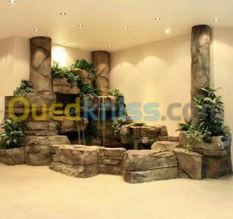 Cascades et fontaine 