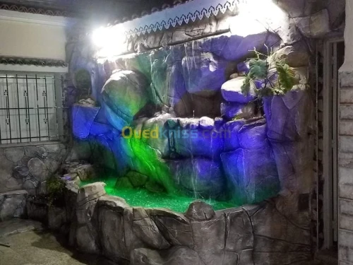 Cascades et fontaine 