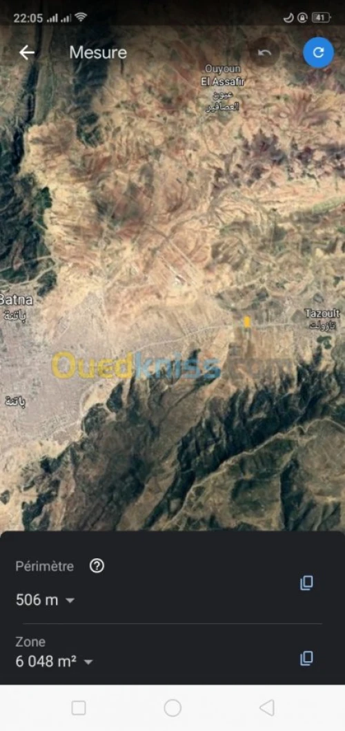 Vente Terrain Batna Tazoult