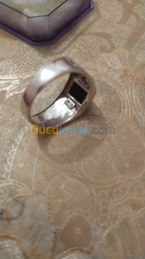 Bague argent avec piar noir uk