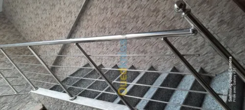 Travaux inox . Alucoband . Verre tremp