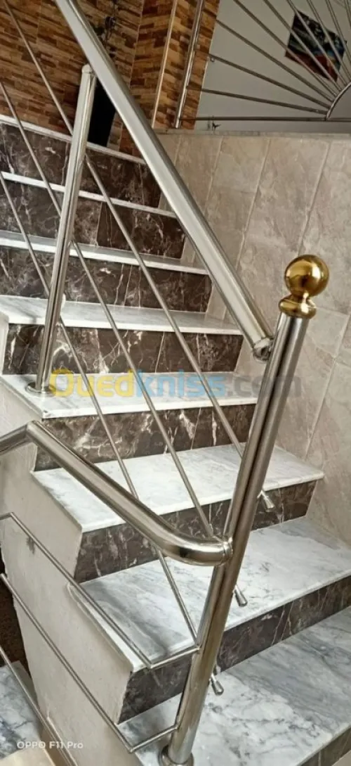 Travaux inox . Alucoband . Verre tremp