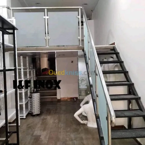 Travaux inox . Alucoband . Verre tremp