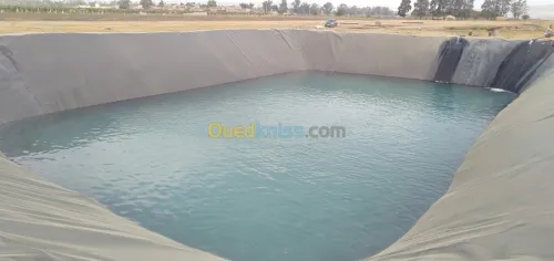 Geomembrane geocomposites, géotextiles