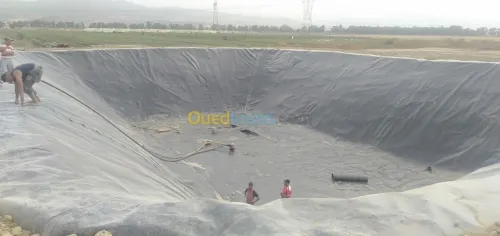 Geomembrane geocomposites, géotextiles