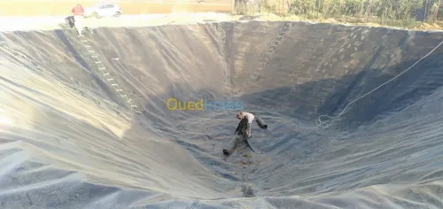 Geomembrane geocomposites, géotextiles